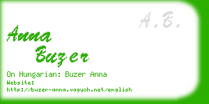 anna buzer business card